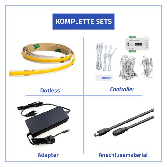 Dynamisches Treppenbeleuchtungsset Premium 50 cm