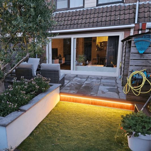 Gartenbeleuchtung LED Streifen Set Neon Warmweiß