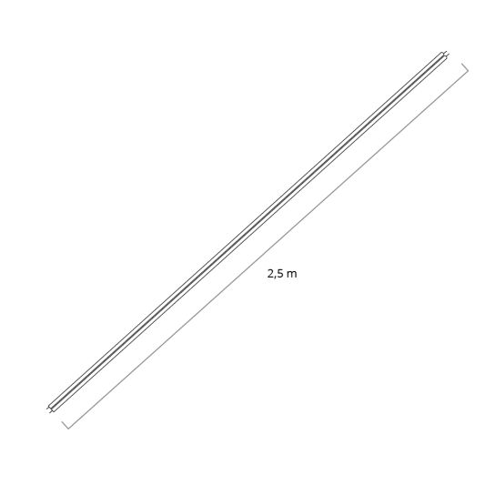 Kabel LED Streifen weiß Einzelne2,5 Meter