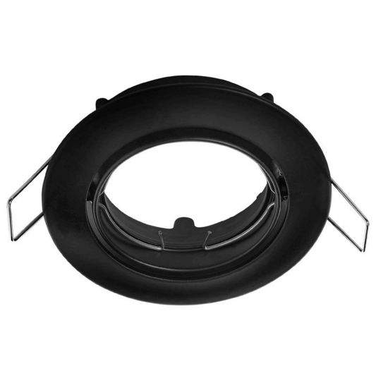 schwenkbare spotarmatur rund schwarz geeignet fuer gu10mr16