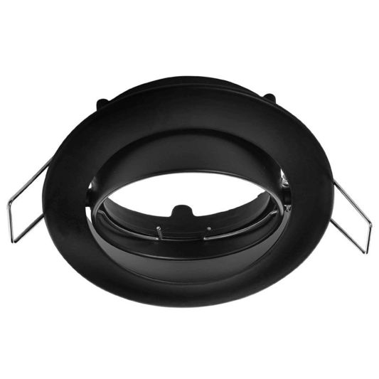 schwenkbare spotarmatur rund schwarz geeignet fuer gu10mr16