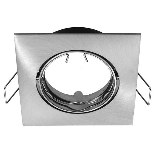 Schwenkbare Spotarmatur quadratisch - Edelstahl - Geeignet für GU10/MR16.