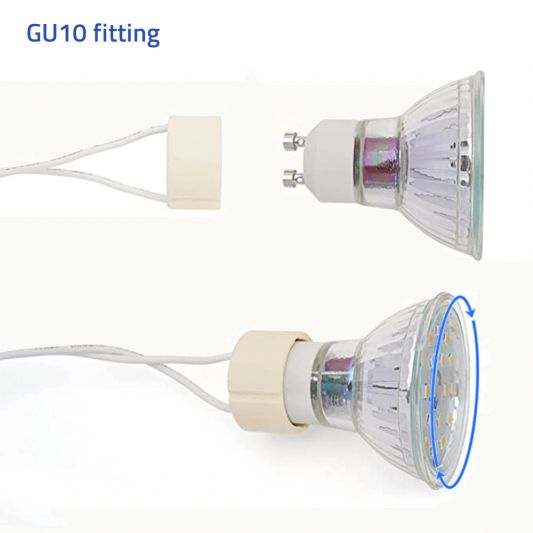 schwenkbare spotarmatur quadratisch weiss geeignet fuer gu10mr16