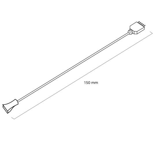 Verbindungsstück Stecker mit 15cm RGBW Kabel