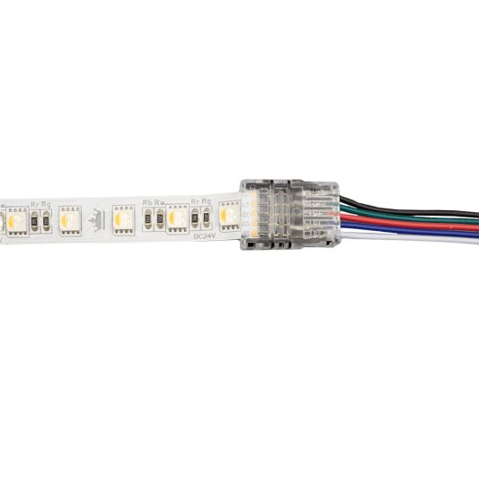 Verbindungsstück zwischen Leiste und Kabel - RGBW Premium- und Pro-LED-Leiste IP20 - kein Löten erforderlich