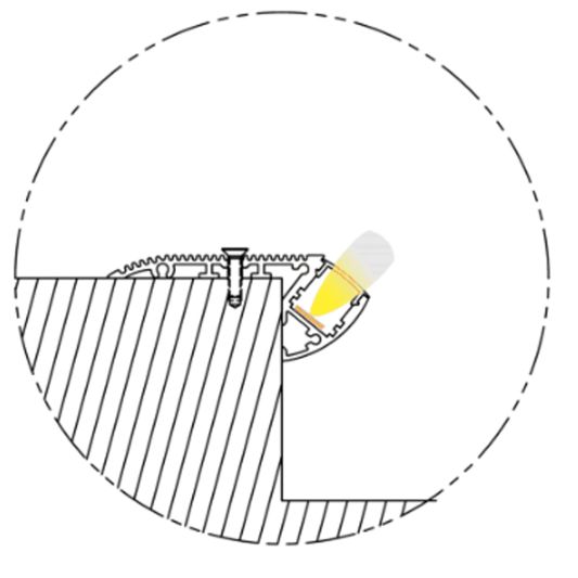 LED Profil 1 Meter für Treppenkante