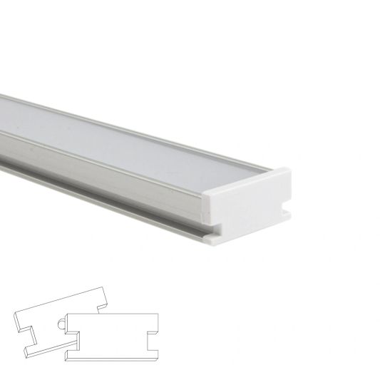 LED Profil 2 Meter für Bodeneinbau 8 mm
