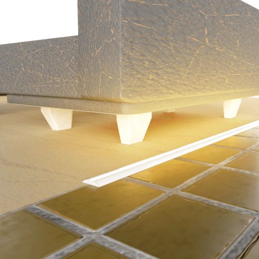 Led Profil 2 Meter für Bodenmontage 10 mm - gewölbte Ausführung