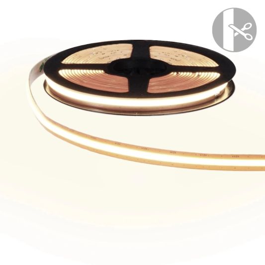 LED-Streifen COB Hellweiß - 3 Meter - Loser Streifen mit 600 LEDs p/m