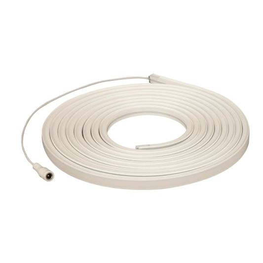 LED Streifen im flexiblen weißen Einbauprofil | warmweiß | 7,5 Meter Set