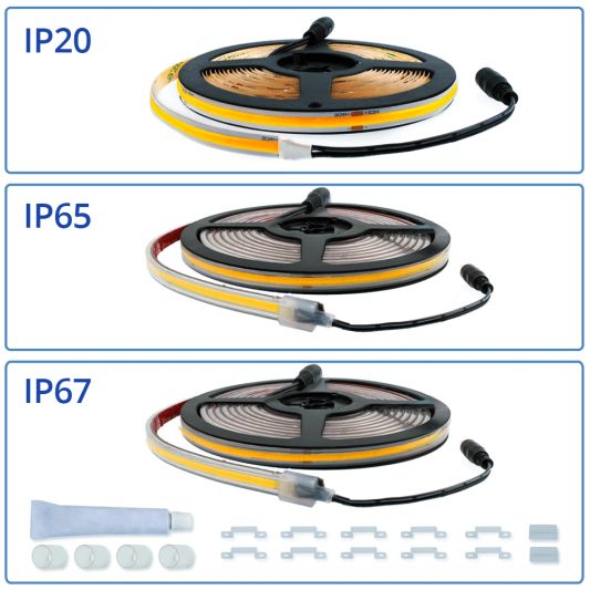 Led Streifen COB warmweiß - 9 Meter - Seperater Streifen mit 384 Leds pro Meter
