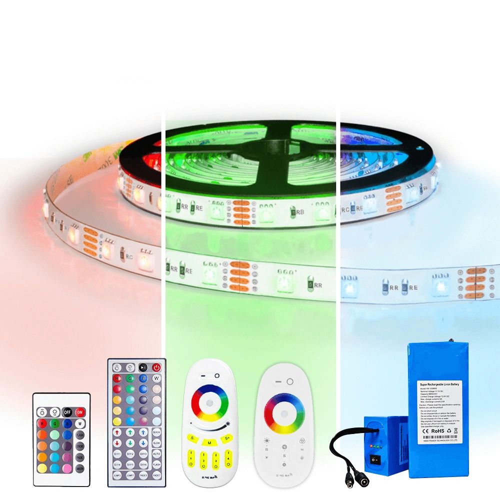 DiamantLED 5 Meter RGB LED Streifen Set Mit Fernbedienung & Netzteil – 12V, 150 LEDs, IP20, Für Wohn- & Schlafzimmer-Deko