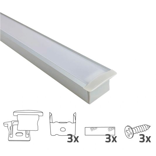 Led Streifen Profil breit Einbau hoch 1,5 Meter