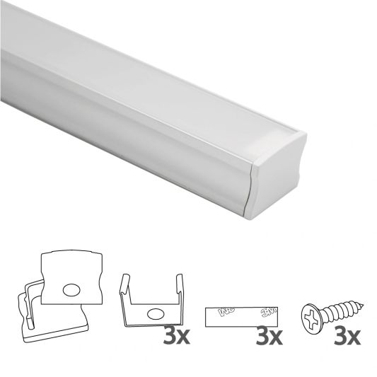 Led Streifen Profil breit Aufbau hoch 1,5 Meter