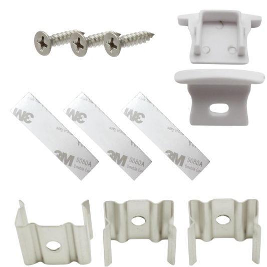 Led Streifen Profil Einbau hohes Modell- komplett mit Abschlusskappe 1,5 Meter 15mm hoch