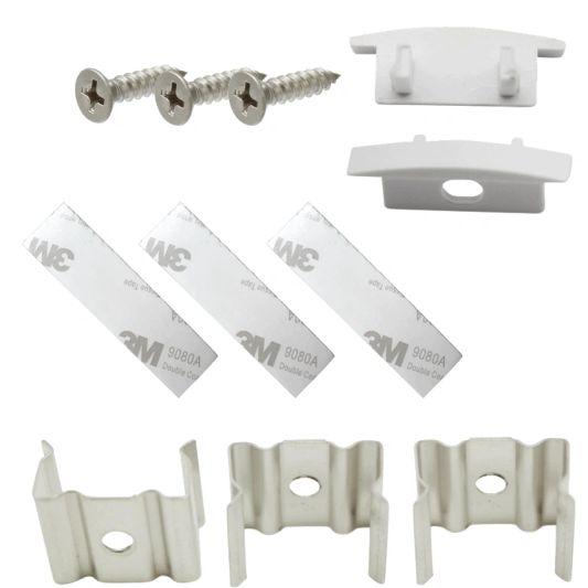 Led Streifen Profil Einbau tiefes Modell - komplett inklusiv Abschlusskappe 2 Meter 7 mm