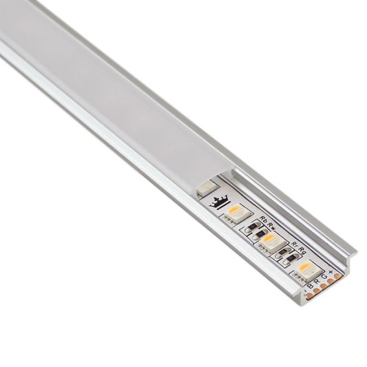 Led Streifen Profil Einbau tiefes Modell - komplett inklusiv Abschlusskappe 4 Meter 7 mm