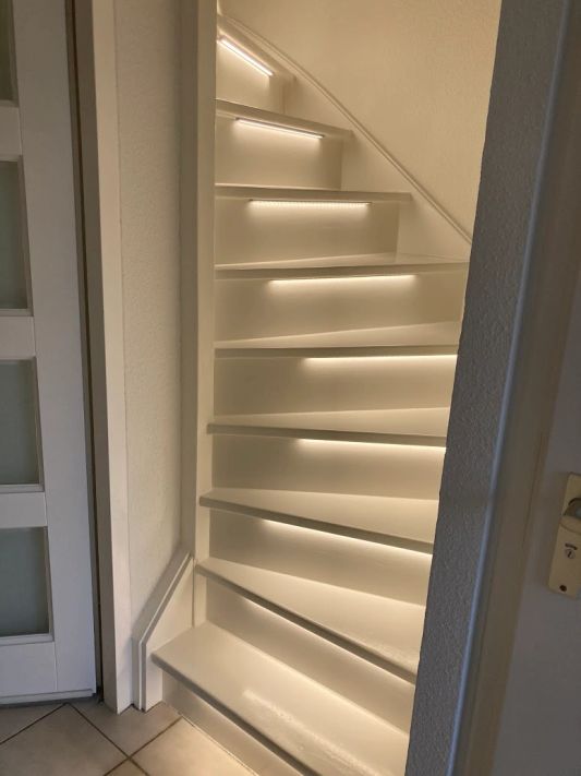 LED Treppenstufenbeleuchtung Set COB - Komplettes Set - Hellweiß 50 cm