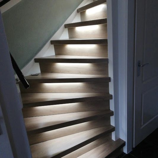 LED Treppenstufenbeleuchtung Set COB - LED Streifen Set mit Profil - Hellweiß 50 cm