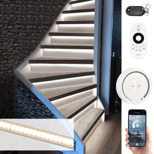 LED Treppenstufenbeleuchtung Set COB - Hellweiß 130 cm