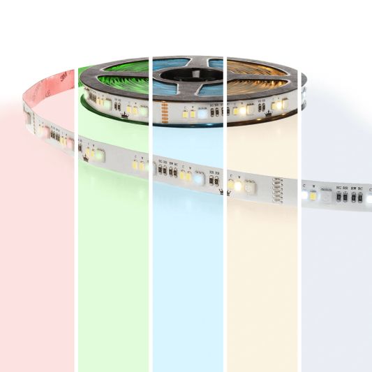 LEDstrip 3 Meter RGBWW Basic 36 SMD LEDs p/m - Loser Streifen