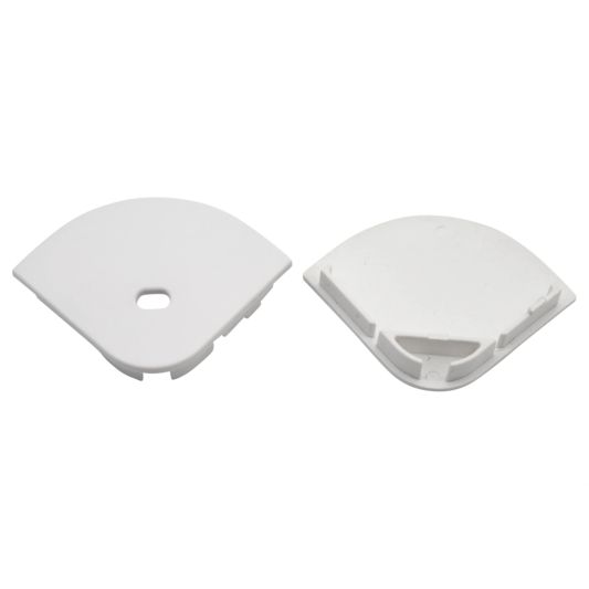 LED Streifen Eckprofilbreit rundes Modell komplett inklusiv Abschlusskappe 1,5M