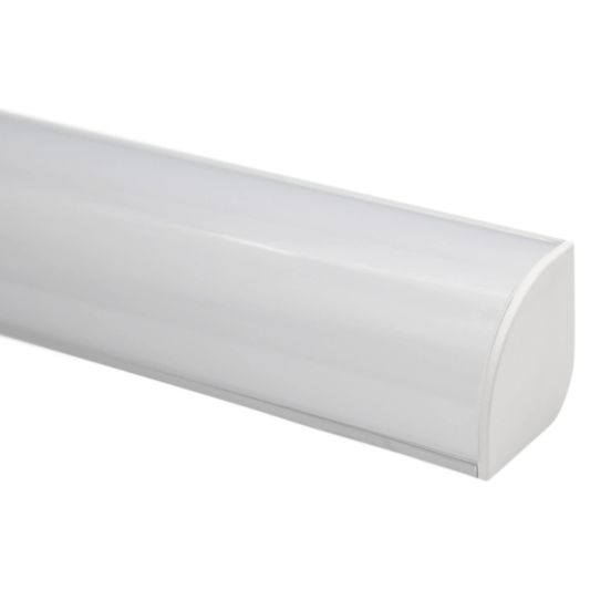 LED Streifen Eckprofilbreit rundes Modell komplett inklusiv Abschlusskappe 1,5M