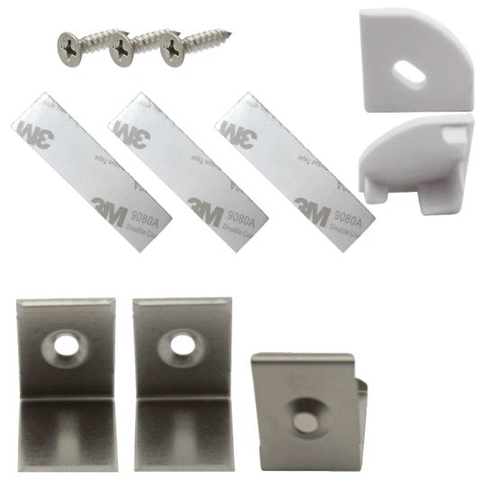 LED Streifen EckprofilSlim line - komplett inklusiv Abschlusskappe 1 Meter