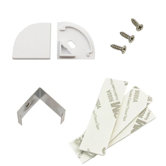 Led Streifen Profil Ecke Slim line - komplett mit Abschlusskappe 2 Meter