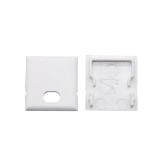 LED Streifen Aufbauprofil breites Modell - komplett inklusiv gerade Abschlusskappe 1 Meter