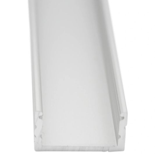 LED Streifen Aufbauprofil breites Modell - komplett mit gerader Abschlusskappe 1,5 Meter