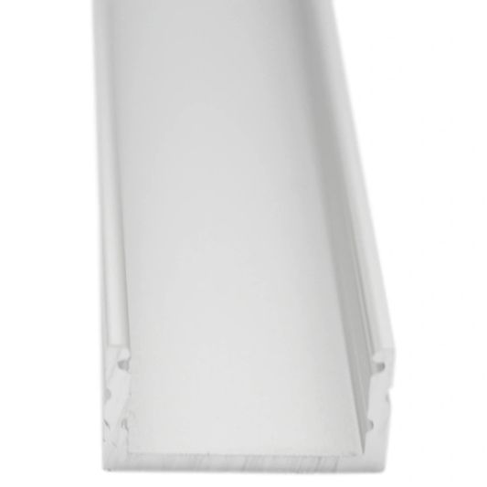 LED Streifen Aufbauprofil breites Modell - komplett mit runder Abschlusskappe 1,5 Meter