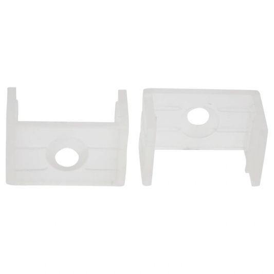 LED Streifen Aufbauprofil breites Modell - komplett mit runder Abschlusskappe 1,5 Meter