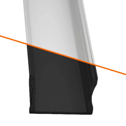 Loses LED Profil 1 Meter Aufbau breit hoch 20 mm