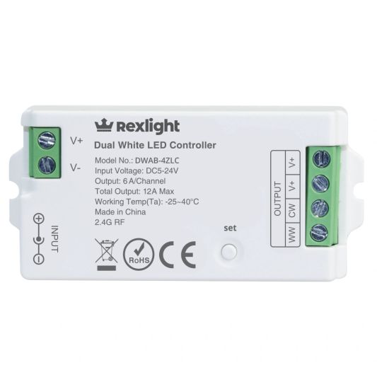 Einzelner Steuerung für 4 Zonen Dual White RF Set