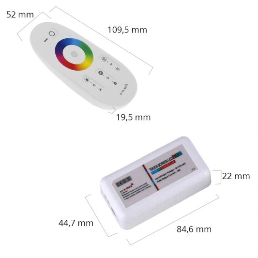 Luxuriöse touch RF Fernbedienung + WLAN RGB
