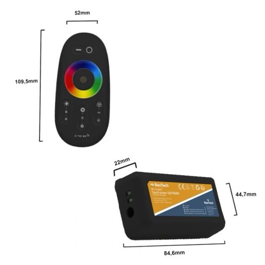 Luxuriöse touch RF Fernbedienung RGBW