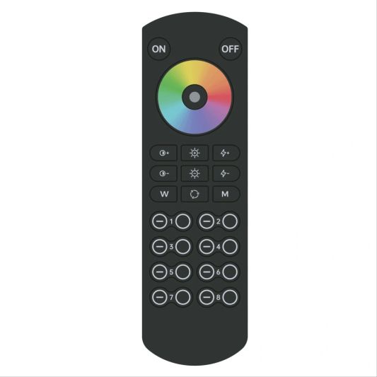 Milight 8-Zonen Touch RF Fernbedienung für alle Farben-Schwarz