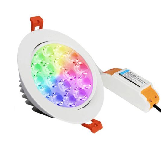 WLAN Set mit 1 bis 4 RGBWW LED Einbaustrahler 9 Watt