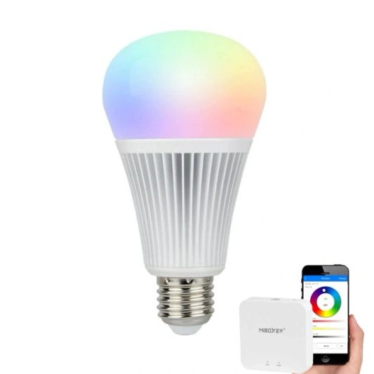 Milight RGBW WLAN LED Lampe 9W E27 fitting mit WLAN Modul