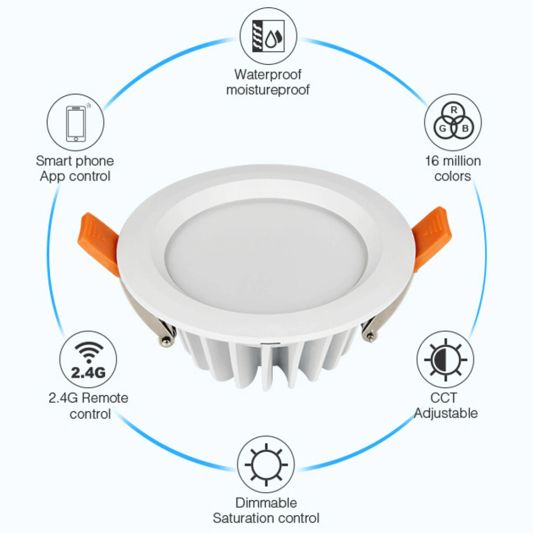 Milight RGBWW LED Einbaustrahler downlight 6 Watt