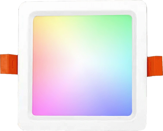 RGBWW komplettes Set mit 1-4 viereckige LED downlights 9 Watt Set mit Fernbedienung