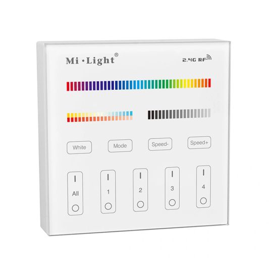 Milight Touch Wall Panel & WLAN Steuerung für RGBWW LED -Streifen 230 V - Komplettes Set