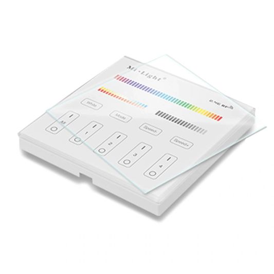 Milight Touch-Wandpanel 230V + 4-Zonen Controller für RGBWW LED Streifen – Komplettset