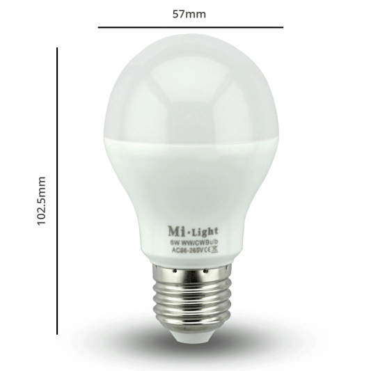 Milight Dual White LED Lampen Set mit WLAN Modul 6 Watt E27 Fassung