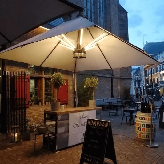 Sonnenschirmbeleuchtung LED Streifen Set Warmweiß - 8 LED Streifen mit Batterie