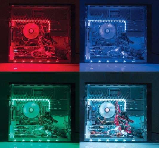 PC LED Streifen Set 2 Meter RGB Basic