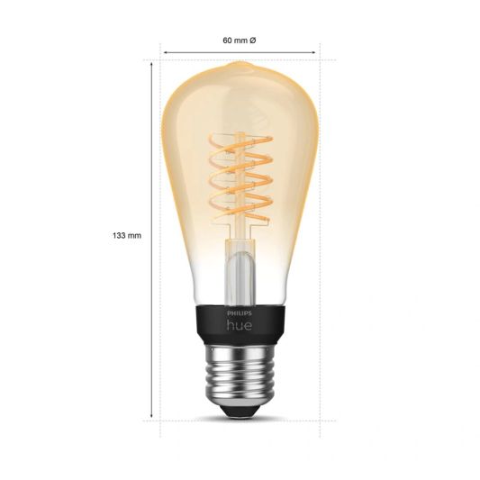 Philips Hue White Thin Filament 7.2W E27 ST64