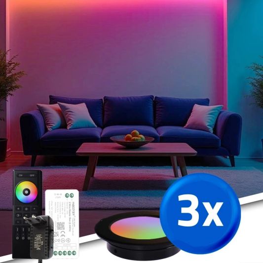 RexTech 3er-Pack RGBWW Spot-Set