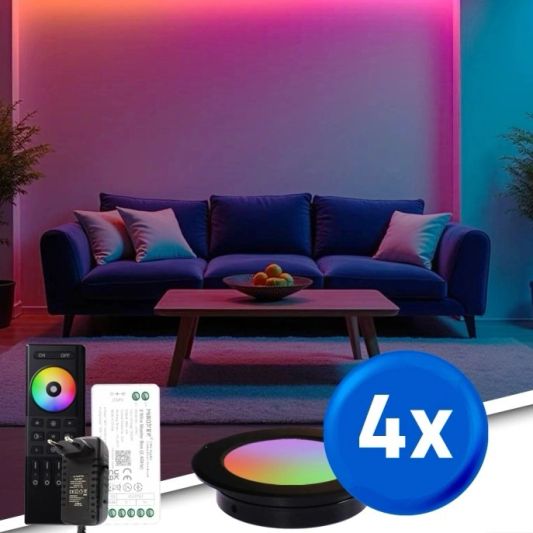 RexTech 4er-Pack RGBWW Spot-Set